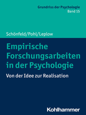 cover image of Empirische Forschungsarbeiten in der Psychologie